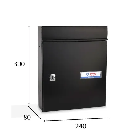 BUZON EXPO VERTICAL NEGRO 300 x 240 x 80mm 